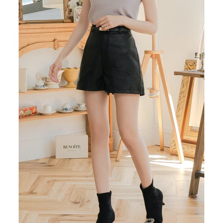 ベルトデザインフェイクレザーショートパンツ  | JULIA BOUTIQUE | 詳細画像9 
