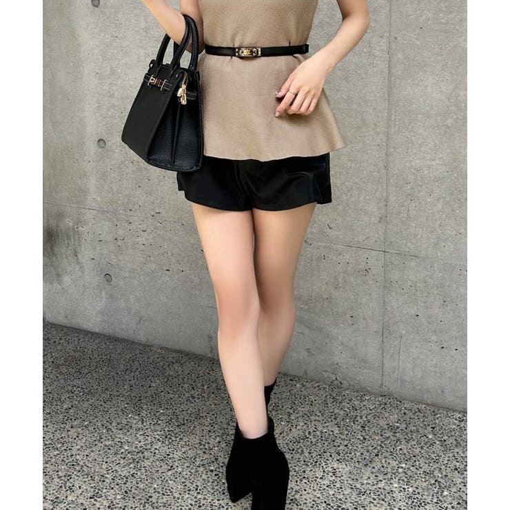 ベルトデザインフェイクレザーショートパンツ  | JULIA BOUTIQUE | 詳細画像10 