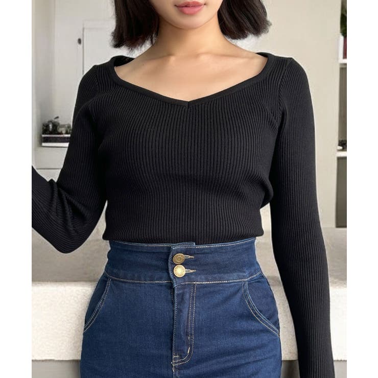 ネックが選べる毎日リブニットトップス  | JULIA BOUTIQUE | 詳細画像9