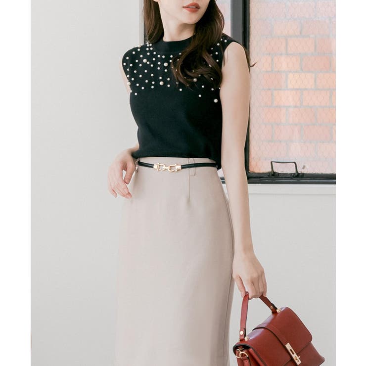 パールデコニットトップス [24521 ノースリーブ | JULIA BOUTIQUE | 詳細画像5 