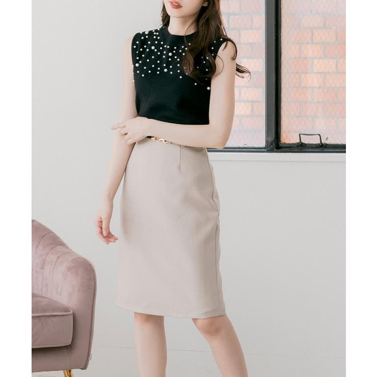 パールデコニットトップス [24521 ノースリーブ | JULIA BOUTIQUE | 詳細画像8 