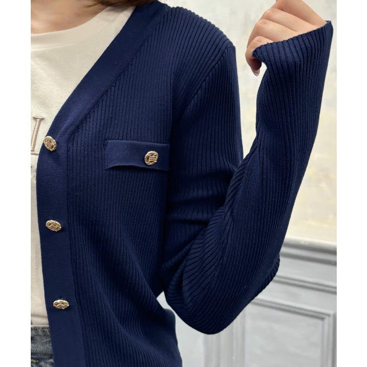 ゴールドボタンVネックニットカーディガン [24528 長袖 | JULIA BOUTIQUE | 詳細画像12 