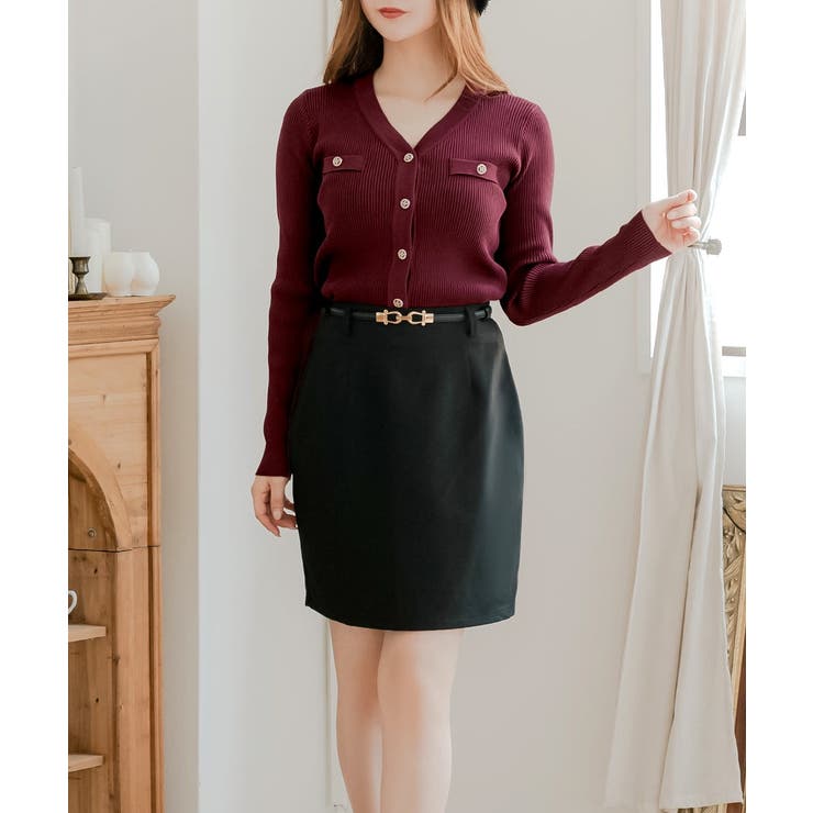 ゴールドボタンVネックニットカーディガン [24528 長袖 | JULIA BOUTIQUE | 詳細画像17 