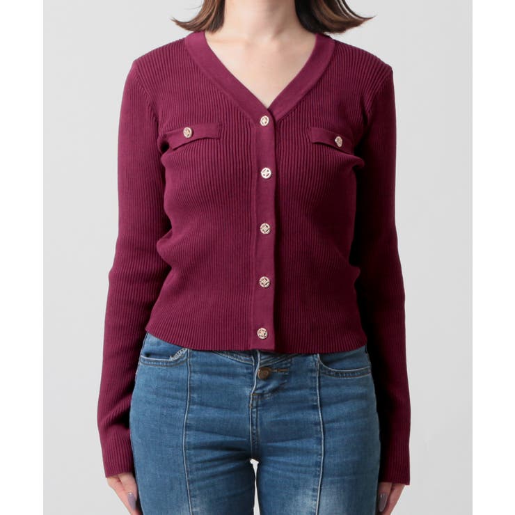 ゴールドボタンVネックニットカーディガン [24528 長袖 | JULIA BOUTIQUE | 詳細画像18 