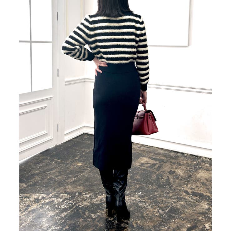 シャギーボーダーニットカーディガン [24540 長袖 | JULIA BOUTIQUE | 詳細画像5 