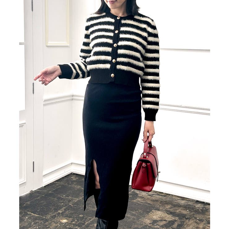 シャギーボーダーニットカーディガン [24540 長袖 | JULIA BOUTIQUE | 詳細画像7 