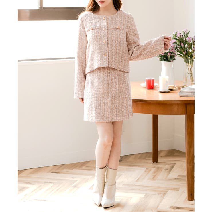 ノーカラーツイードジャケット [品番：BA000005923]｜JULIA BOUTIQUE（ジュリアブティック ）のレディースファッション通販｜SHOPLIST（ショップリスト）