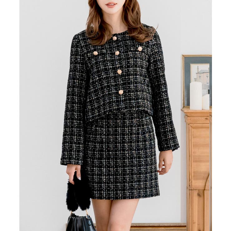 ハイウエストツイードミニスカート [24542 ミニ丈 | JULIA BOUTIQUE | 詳細画像5 