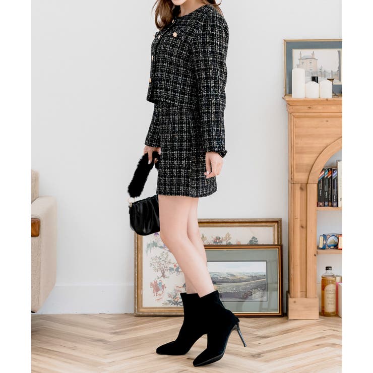 ハイウエストツイードミニスカート [24542 ミニ丈 | JULIA BOUTIQUE | 詳細画像9 