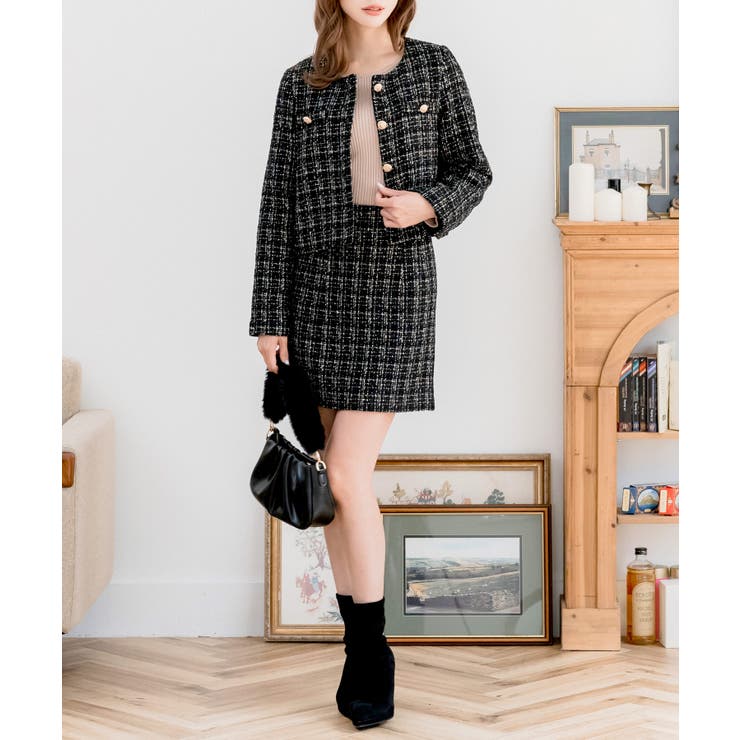 ハイウエストツイードミニスカート [24542 ミニ丈 | JULIA BOUTIQUE | 詳細画像11 