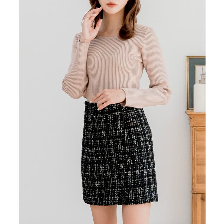 ハイウエストツイードミニスカート [品番：BA000005924]｜JULIA  BOUTIQUE（ジュリアブティック）のレディースファッション通販｜SHOPLIST（ショップリスト）