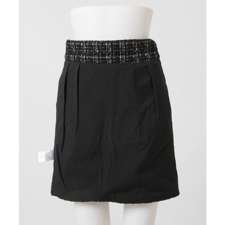 ハイウエストツイードミニスカート [品番：BA000005924]｜JULIA