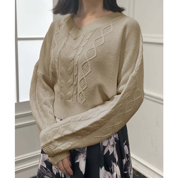 Vとタートルネックから選べるケーブルニットトップス [24545 長袖 | JULIA BOUTIQUE | 詳細画像29 