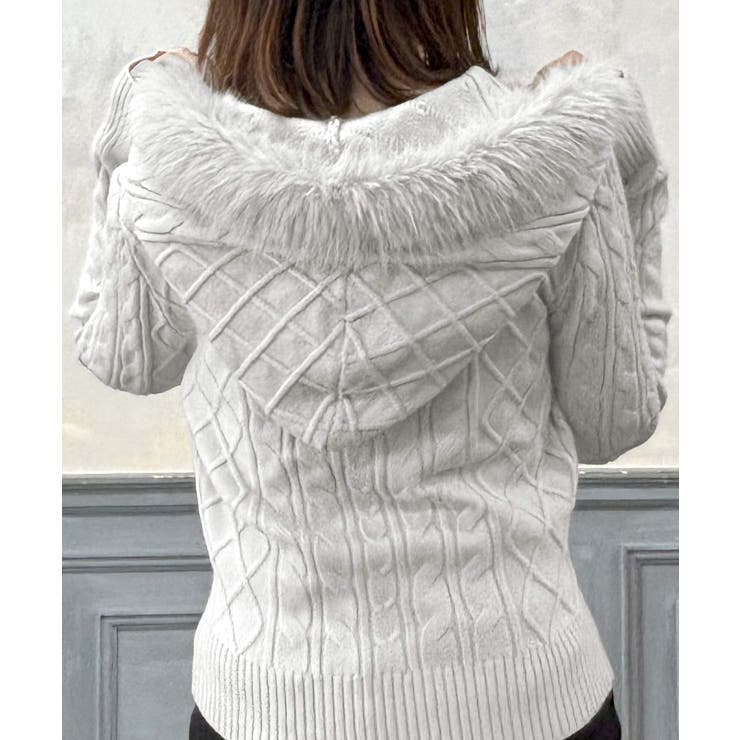 ファー付きパーカーニットトップス  | JULIA BOUTIQUE | 詳細画像20 