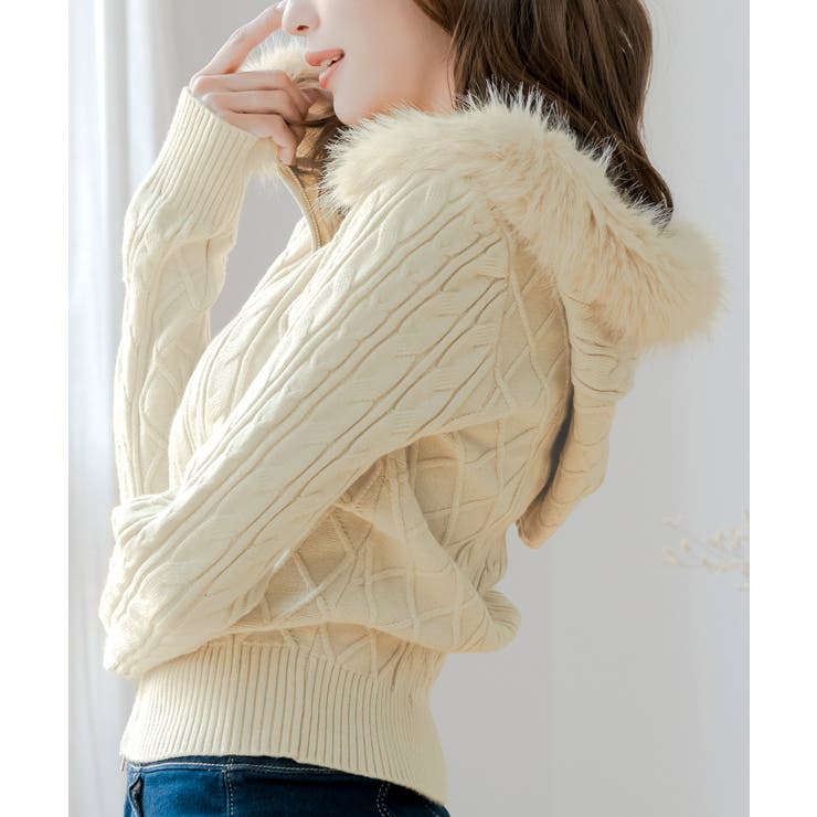ファー付きパーカーニットトップス  | JULIA BOUTIQUE | 詳細画像35 