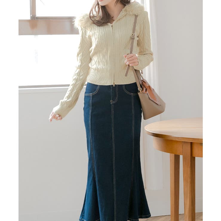 ファー付きパーカーニットトップス  | JULIA BOUTIQUE | 詳細画像37 