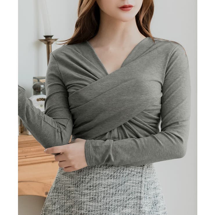 ギャザーカシュクールカットソー  | JULIA BOUTIQUE | 詳細画像12 