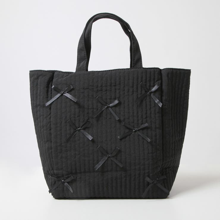 ファッション通販 ファッション ゆ*と様 PRADA リボン付き黒トートバッグ