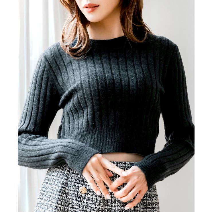 リブニットショート丈トップス/24673 | JULIA BOUTIQUE | 詳細画像4