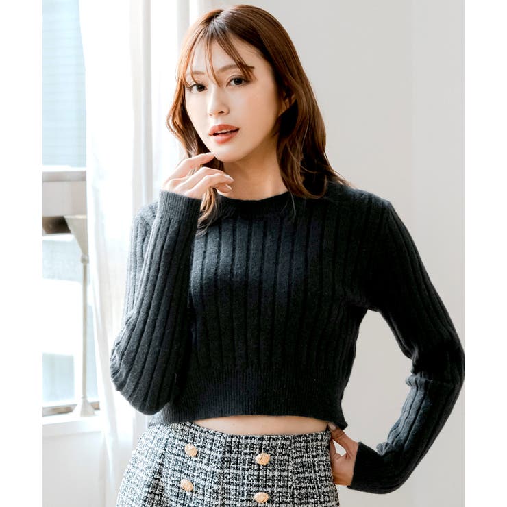 リブニットショート丈トップス/24673 | JULIA BOUTIQUE | 詳細画像7