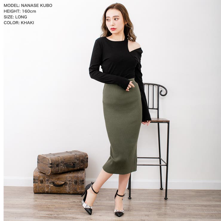 スリットデザインリブニットタイトスカート [510333] | JULIA BOUTIQUE | 詳細画像30 