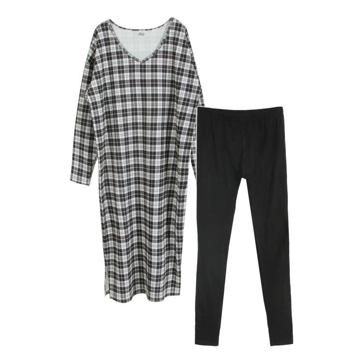 サイドスリットワンピース＆レギンスセット/510439[品番