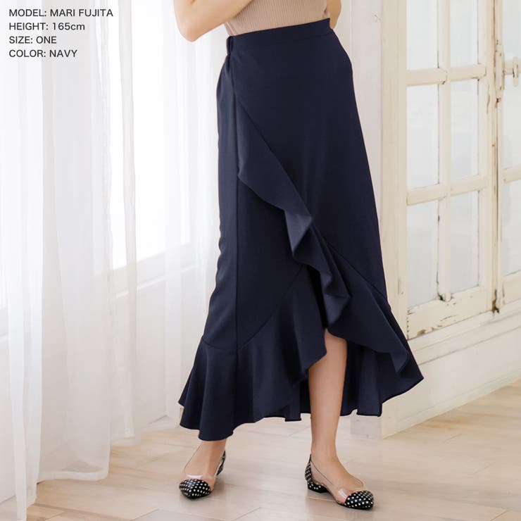 ラップフリルマーメイドスカート [510627 スカート[品番：BA000004425