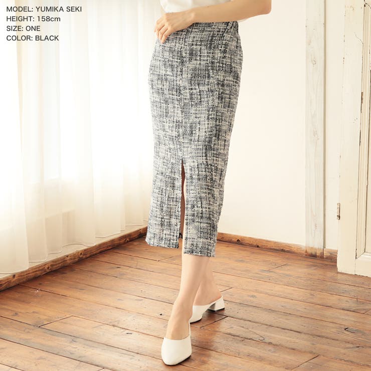 スリット入りツイードタイトスカート 品番 Ba Julia Boutique ジュリアブティック のレディースファッション通販 Shoplist ショップリスト