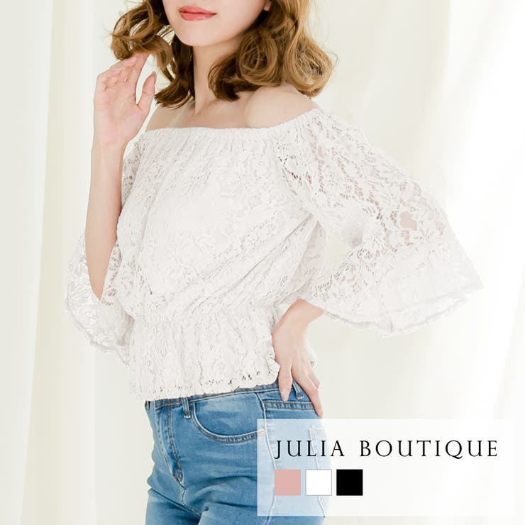 オフショルダーフレア袖レーストップス  | JULIA BOUTIQUE | 詳細画像1 