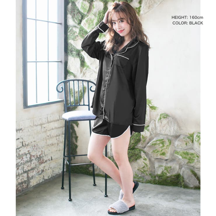 開襟パイピングサテンシャツ ショートパンツセットアップルームウェア 品番 Ba Julia Boutique ジュリアブティック のレディースファッション通販 Shoplist ショップリスト