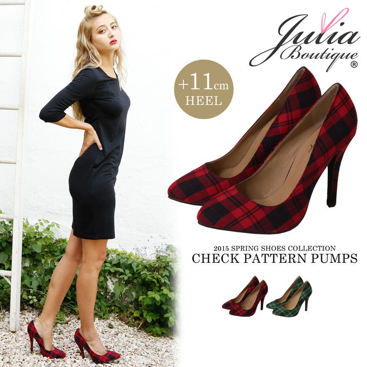 15春夏 チェック柄ポインテッドトゥ美脚パンプス 品番 Ba Julia Boutique ジュリアブティック の レディースファッション通販 Shoplist ショップリスト