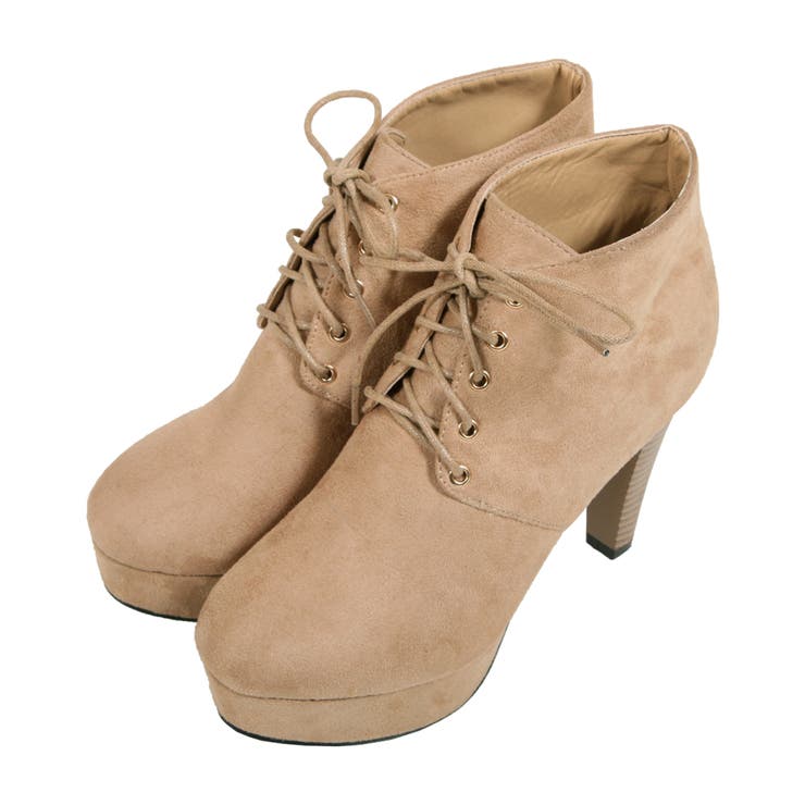 レースアップスエードショートブーツブーティ [57062][品番