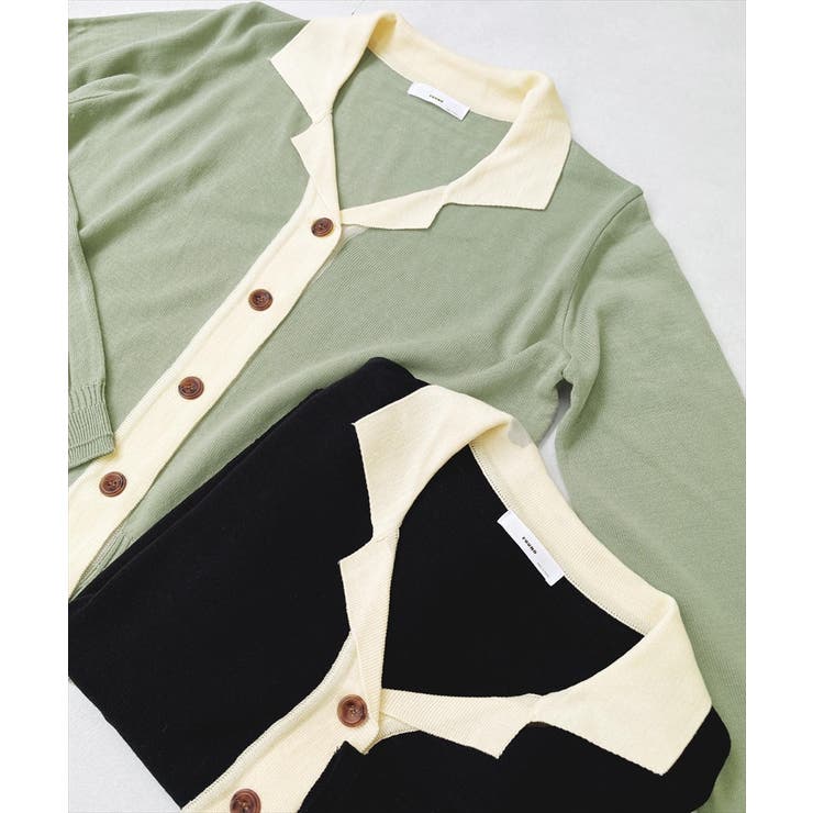 【LASOA】パイピングポロシャツニットカーディガントップス/L00078 | JULIA BOUTIQUE | 詳細画像19 