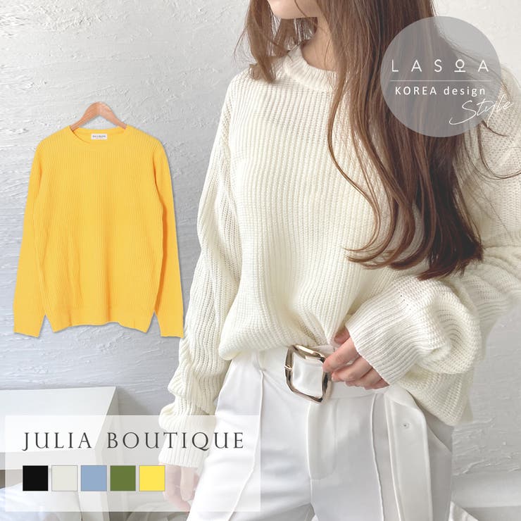 【LASOA】Uネックニットトップス/L00087 | JULIA BOUTIQUE | 詳細画像1 