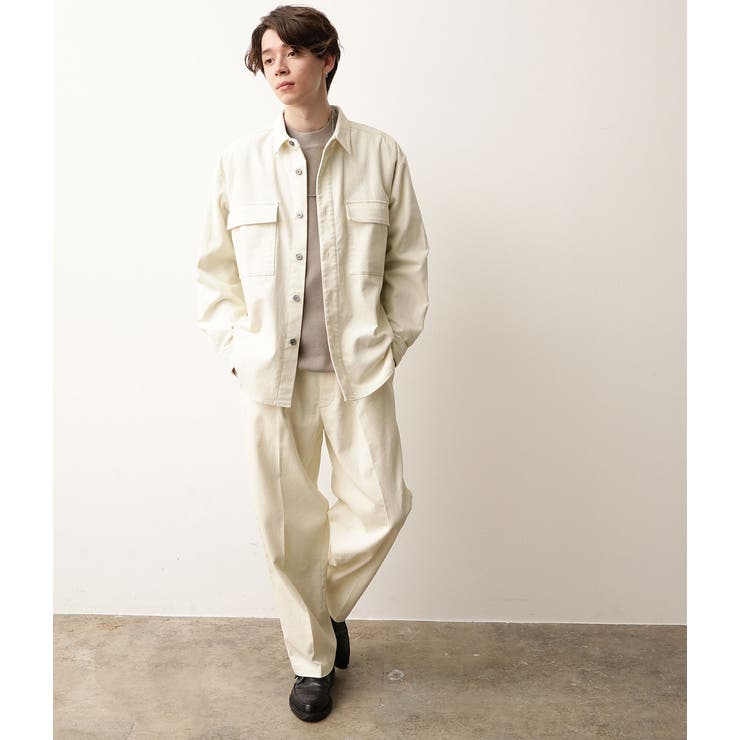 セットアップ可能】コットンコーデュロイCPOシャツ[品番