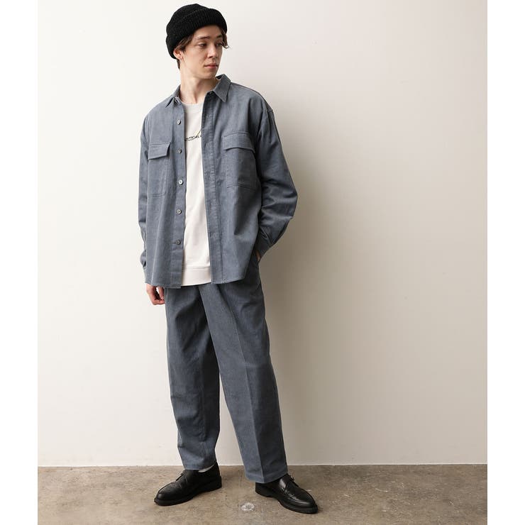 セットアップ可能】コットンコーデュロイCPOシャツ[品番