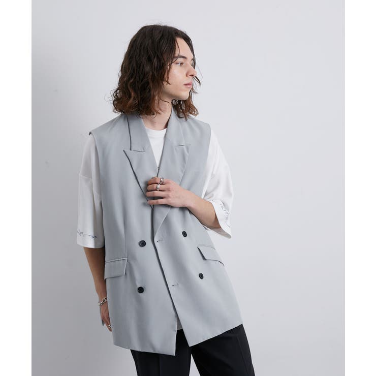 【STUMBLY/スタンブリー】ジレ TV着用】Printed Narrow ilhouette Gilet | STUMBLY（スタン