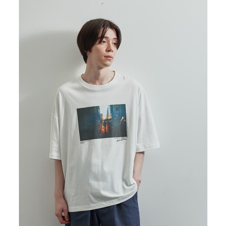 メンズtシャツフォト レッド tシャツ トップ