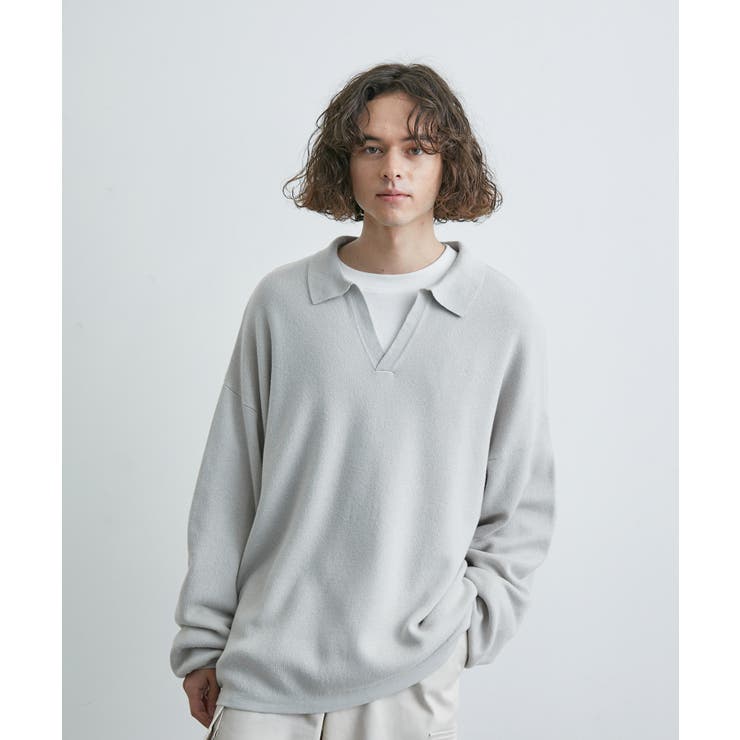 ルーズスキッパーニットシャツ[品番：JRDM0034865]｜JUNRED