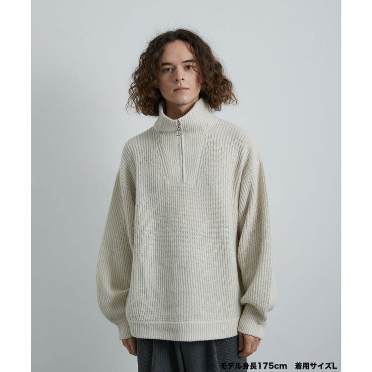 ハーフジップビッグニット[品番：JRDM0032218]｜JUNRED（ジュン