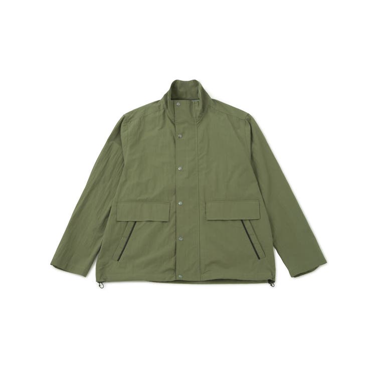 JUNRED ノーカラー ジャケット カーキ（セットアップ対応
