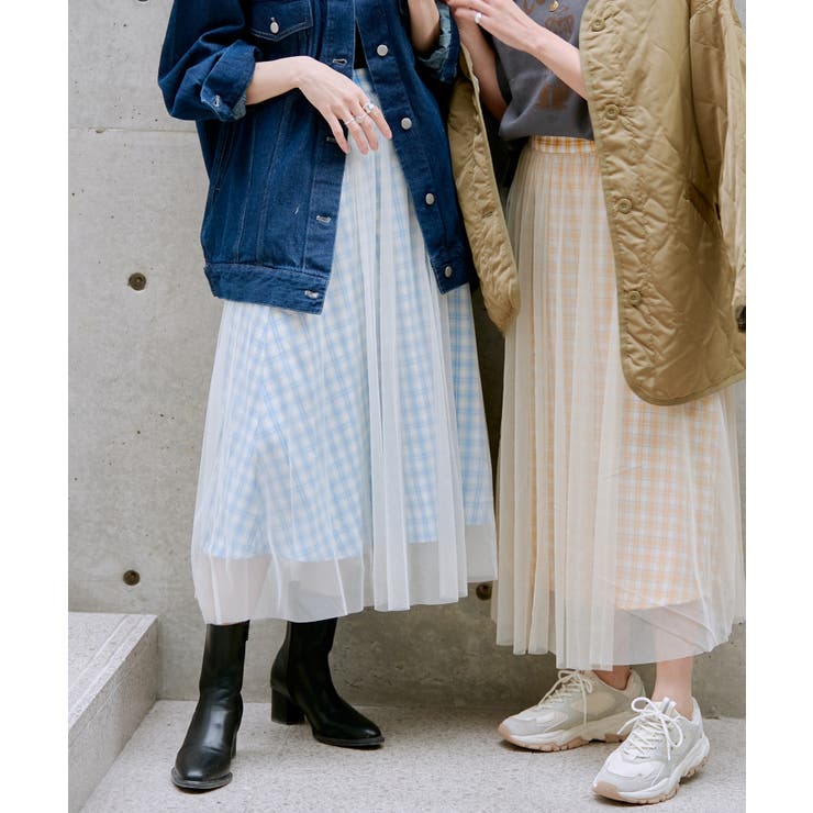 Web限定 チェックボリュームチュールスカート 品番 Visw Vis ビス のレディースファッション通販 Shoplist ショップリスト