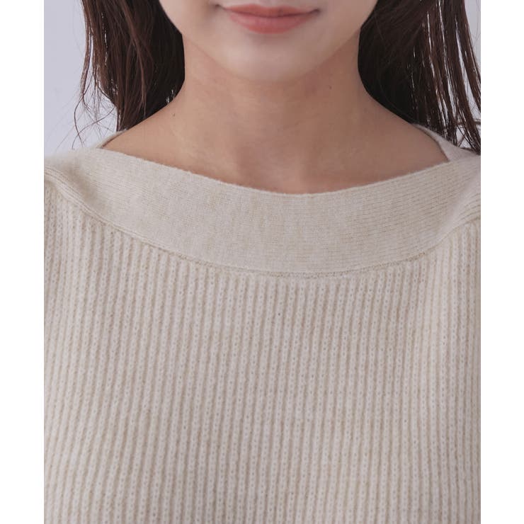 【WEB限定】クラシカル肩釦ニットミニ丈ワンピース | VIS  | 詳細画像21 