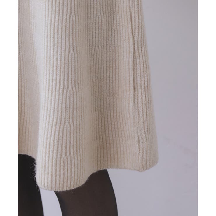 【WEB限定】クラシカル肩釦ニットミニ丈ワンピース | VIS  | 詳細画像23 