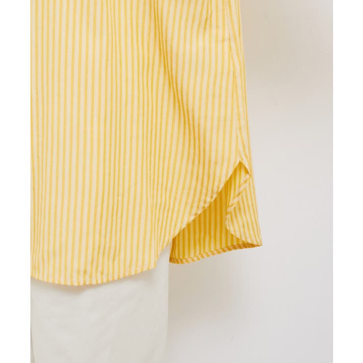 【WEB限定】スタンドフリルストライプ5分袖ブラウス | VIS  | 詳細画像21 