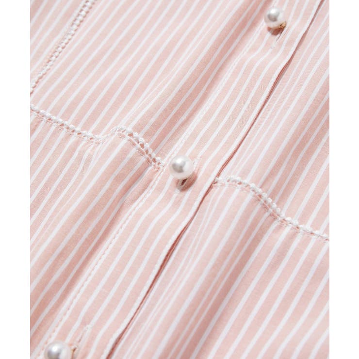 【WEB限定】スタンドフリルストライプ5分袖ブラウス | VIS  | 詳細画像23 