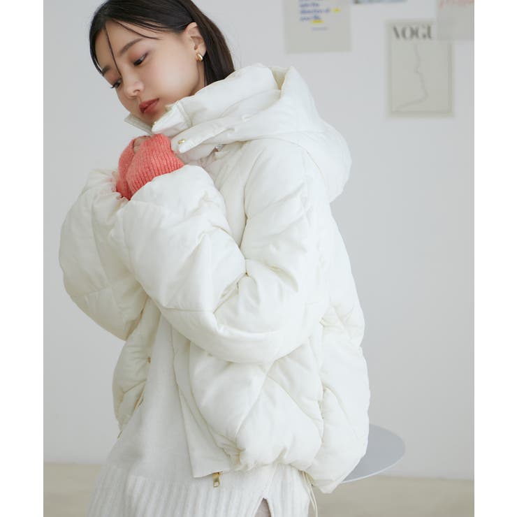 WEB限定】ファイバーダウンダイヤキルトショートブルゾン[品番