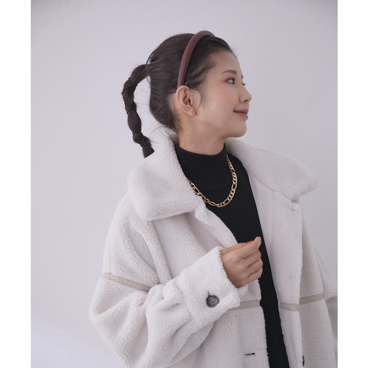 WEB限定】ゆったりボアステンカラービッグブルゾン[品番：VISW0024634