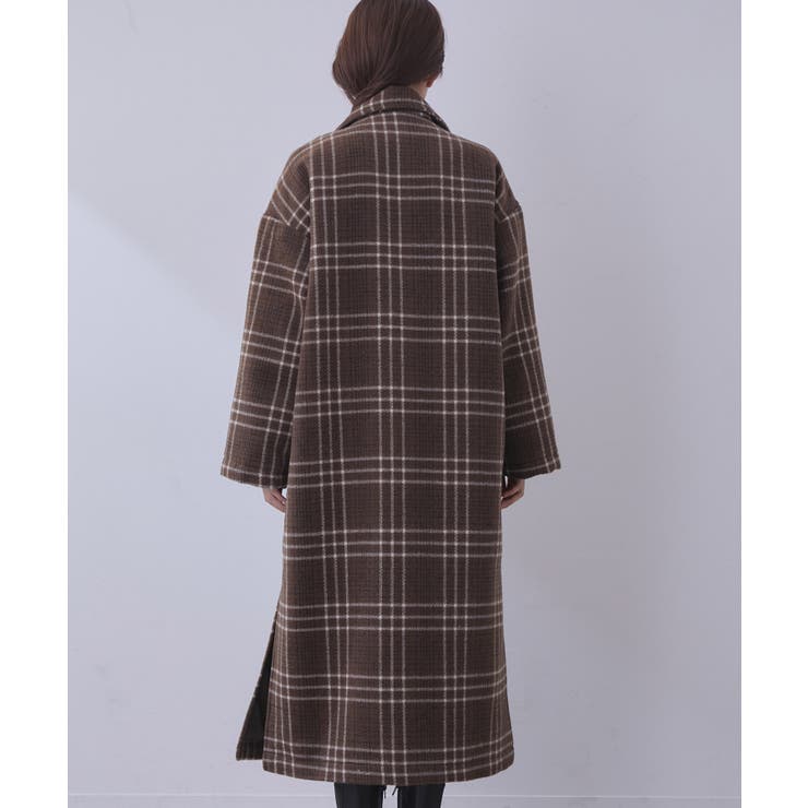 WEB限定】レトロチェック柄ダブルオーバーコート[品番：VISW0026272