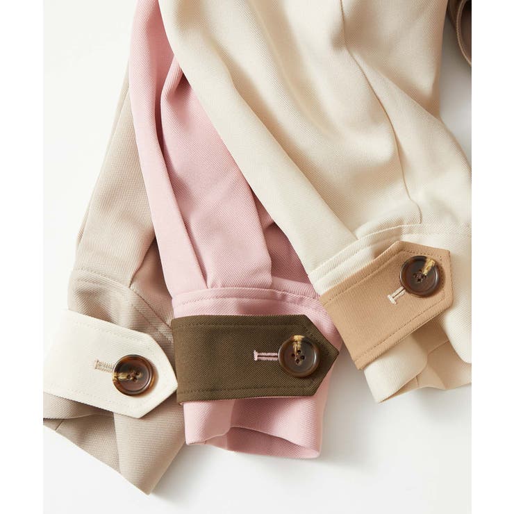 【WEB限定】配色カラーで魅せるスタンドカラーオーバーサイズトレンチコート | VIS  | 詳細画像29 